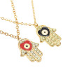 N-2796 New Fashion Gold Chain Rhinestone Finger shape Pendant Unique Necklace For Women Party Jewelry