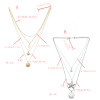N-7289 Summer Beach Multi-layers Gold Chain Shell Pendant Necklaces for Women Boho Summer Beach Jewelry