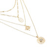 N-7289 Summer Beach Multi-layers Gold Chain Shell Pendant Necklaces for Women Boho Summer Beach Jewelry