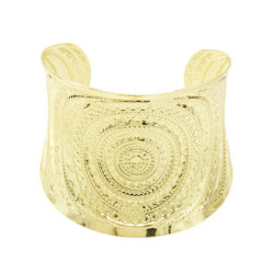 B-0986 2-Color Fashion Unique Carved Metal Bracelet, Female Personality Jewelry Accessories