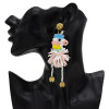 E-5441 Rice Beads Animal Earrings Cute Party Tassel Earrings