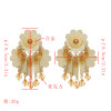 E-5443 4 color summer beach party earrings flower tassel earrings exaggerated youth earrings