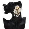 E-5443 4 color summer beach party earrings flower tassel earrings exaggerated youth earrings