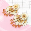 E-5443 4 color summer beach party earrings flower tassel earrings exaggerated youth earrings