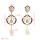 E-5444 Fashion Bridal Pearl Rhinestone Drop Earrings for Women Wedding Party Jewelry