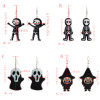 E-5445 4 Styles Black Acrylic Skull Drop Earrings for Women Halloween Party Jewelry Gift