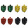 E-5447 Handmade Fashion Leaf-shaped Rice Beads Dangle Earrings Women's Personality Temperament Pendant Earrings