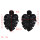 E-5447 Handmade Fashion Leaf-shaped Rice Beads Dangle Earrings Women's Personality Temperament Pendant Earrings