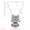 N-7293 Vintage Silver Leaf Beaded Statement Necklaces for Women Party Jewelry