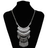 N-7293 Vintage Silver Leaf Beaded Statement Necklaces for Women Party Jewelry