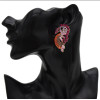 E-5452 4 Colors Cute Big Bird Shape Crystal Drop Earrings For Women Girl Party Jewelry Gift