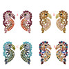 E-5452 4 Colors Cute Big Bird Shape Crystal Drop Earrings For Women Girl Party Jewelry Gift