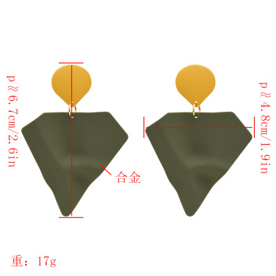 E-5453  5 Colors Marvel Surrounding Jewelry Geometric Design Sense Iron Man Shape Earrings