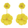 E-5456 6 Colors Elegant Women Metal Flower Drop Dangle Earrings Bridal Wedding Party Jewelry Gift