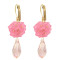 E-5461 4 Colors Fashion Acrylic Flower Drop Earrings for Women Bridal Wedding Party Jewelry Gift