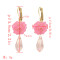 E-5461 4 Colors Fashion Acrylic Flower Drop Earrings for Women Bridal Wedding Party Jewelry Gift