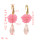 E-5461 4 Colors Fashion Acrylic Flower Drop Earrings for Women Bridal Wedding Party Jewelry Gift