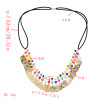 F-0684 Indian Coin Tassel Beaded Hairband For Women Bridal Wedding Hair Accessories Jewelry