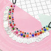 F-0684 Indian Coin Tassel Beaded Hairband For Women Bridal Wedding Hair Accessories Jewelry