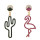 E-5465 Fashion Bird Cactus Crystal Rhinestone Dangle Drop Earrings Women Girl Jewelry Vacation Gift
