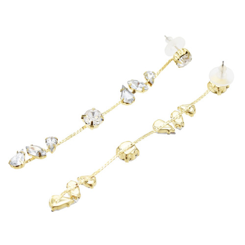 E-5468 Korean Romantic New Long Crystal Tassel Water Drop Earrings for Women Wedding Drop Earing Fashion Jewelry Gifts