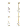 E-5468 Korean Romantic New Long Crystal Tassel Water Drop Earrings for Women Wedding Drop Earing Fashion Jewelry Gifts