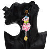 E-5473 Hot Sell Fashion jewelry Lovely Rice Beads Animal Horse Earrings Cute Party Tassel Earrings For Women Girls Gift