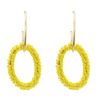 E-5477 Bohemian Colorful Beads Hoop Earrings for Women Big Circle Round Drop Earrings