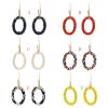 E-5477 Bohemian Colorful Beads Hoop Earrings for Women Big Circle Round Drop Earrings
