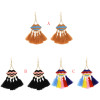 E-5479 Thread Tassel Earrings for Women Ethnic Bohemian Style Enamel Lip Hook Dangle Earring