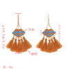 E-5479 Thread Tassel Earrings for Women Ethnic Bohemian Style Enamel Lip Hook Dangle Earring