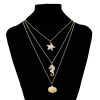 N-7302 Layered Necklace Starfish Seahorse Shell Pendant Necklace Bar Y Pendant Necklace for Women