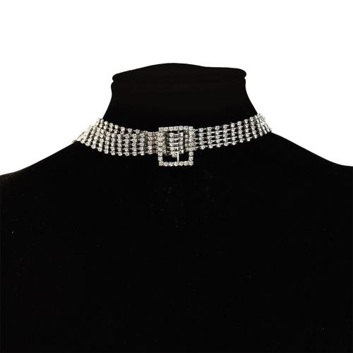 N-7303 Fashion Luxury Rhinestone Choker Crystal Necklace For Women Wedding Necklace Jewelry