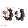 E-5484 New Fashion Design Hoop Earrings For Women Fabric Flower Circle Pending Gold Color Hoops Earrings Bridal Wedding Party Jewelry