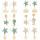 E-5485 Fashion Marine Style Starfish Color Sea Shell Earrings Female Wedding Party Jewelry