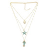 N-7304 Multi-Layer Layered Necklace Starfish Seahorse Shell Pendant Necklace for Woman