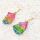 E-5486 Fashion Natural Stone Irregular Shape Blue Amethysts Quartz Crystal Stone Pendant Earring