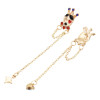 E-5487 Cute Crown Heart Star Rhinestone Long Tassel Drop Earrings for Women Girl Party Jewelry