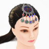 F-0686 Turkish Silver Gold Metal Beaded Coin Tassel Charm Head Chains For Women Boho Belly Dance Gypsy India Tribal Bridal Hair Jewelry