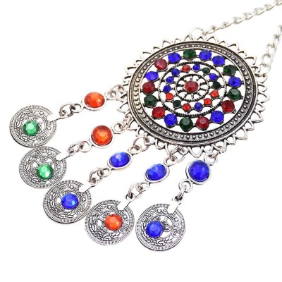 F-0686 Turkish Silver Gold Metal Beaded Coin Tassel Charm Head Chains For Women Boho Belly Dance Gypsy India Tribal Bridal Hair Jewelry