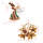 P-0444 2 Styles Golden Rhinestone Christmas Deer Female Angel Brooch Christmas Accessories Brooch