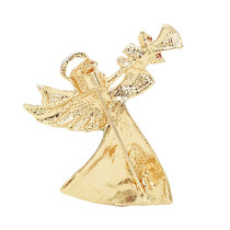 P-0444 2 Styles Golden Rhinestone Christmas Deer Female Angel Brooch Christmas Accessories Brooch