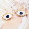 E-5490 Enamel Evil Eye Stud Earrings Fashion Earrings Jewelry