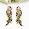 E-5493 full crystal parrot bird drop earrings 2019 new design good quality fashion women statement for women wholesale