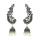E-5349  Ethnic Vintage Style Silver Carved Flower Drop Zamak Gypsy Indian Bells Long Tassel Statement Earrings For Women Boho Jewelry