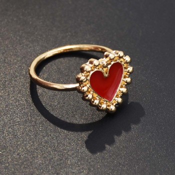 R-1515 New Design Women Exaggerated Evil Eyes Lips Heart Charms Rings Bohemian Style Statement Wedding Girl Rings Jewelry Accessories