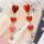 E-5495 2019 New Fashion Heart Earrings Red Heart Evil Eye Coin Drop Earrings For Women Vintage Earring