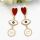 E-5495 2019 New Fashion Heart Earrings Red Heart Evil Eye Coin Drop Earrings For Women Vintage Earring