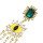 E-5497 Evil Eye Earrings Blue Rhinestone Dangle Tassel Shining Drop Earrings Women Earring Party Jewelry