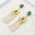 E-5497 Evil Eye Earrings Blue Rhinestone Dangle Tassel Shining Drop Earrings Women Earring Party Jewelry
